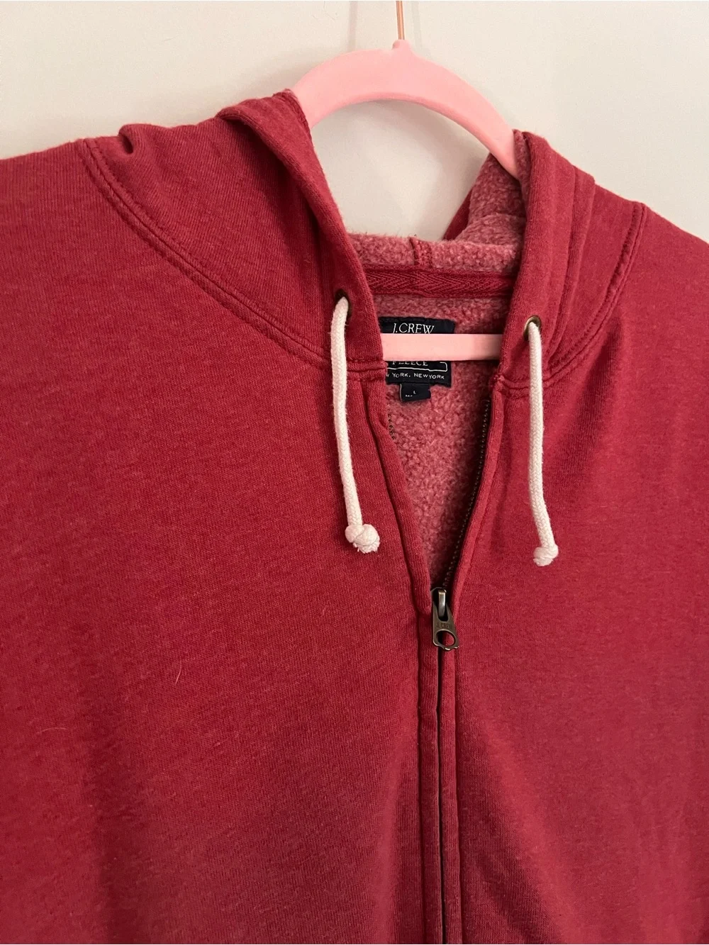 J. Crew Navy Pullover, Gray Cardigan & Red Zip Hoodie Set